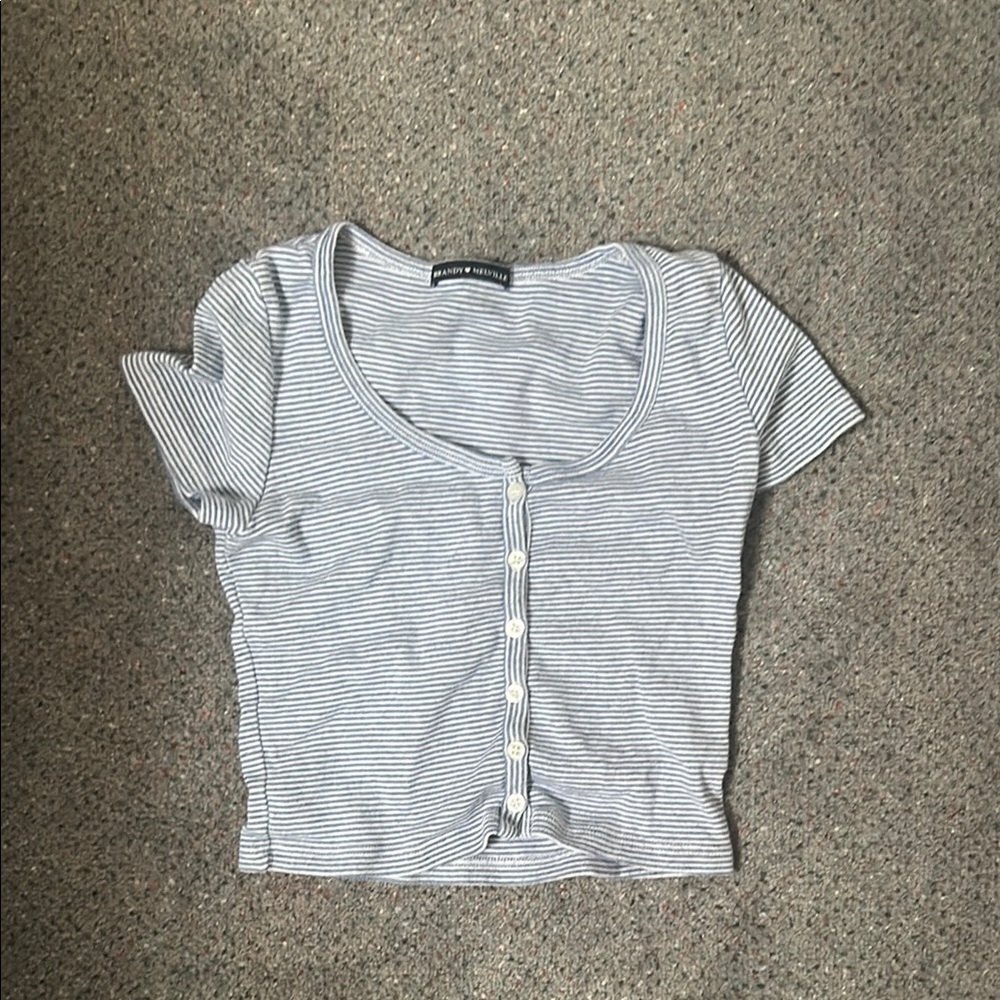 Brandy Melville Striped Zelly Top